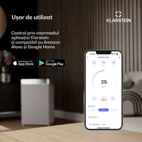 Klarstein SkyBreeze Smart ventilator de tavan, Utilizare interioară și exterioară, Control inteligent, IP44, 40 dB