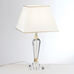 Veioza, lampa de masa design LUX VERONIQUE, auriu/ abajur crem