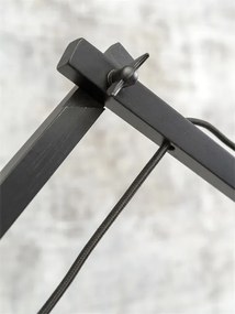 Aplica din bambus cu brat articulat Bali orizontal L negru, 60cm