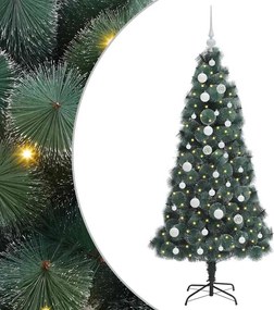 vidaXL Brad de Crăciun artificial pre-decorat cu set de bile 150 cm