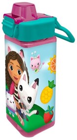 Gabby&#039;s Dollhouse Smoothie Land sticlă de apă pătrată din plastic 500 ml