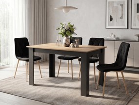 Scaun de sufragerie LIBRA din catifea neagra