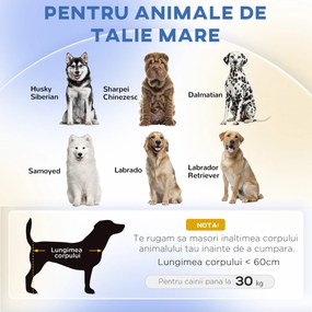 PawHut Canapea pentru Câini cu Picioare Înălțate și Pernă Detașabilă, 98x67x25 cm, Gri | Aosom Romania