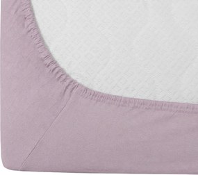Cearsaf din bumbac cu elastic STANDARD 90 x 200 cm violet deschis