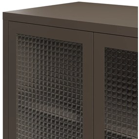 Vitrină gri din metal 70x100x40 cm Layna – Marckeric