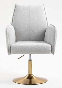 HR280N Scaun Gri Boucle cu Bază Aurie