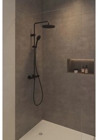 Duravit Shower Systems set de dus perete cu termostat negru TH4282008046