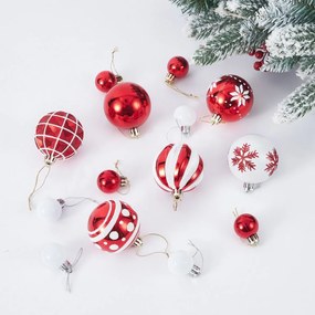 Set ornamente Crăciun 4Home Merry&Bright, 42 buc., roșu-alb