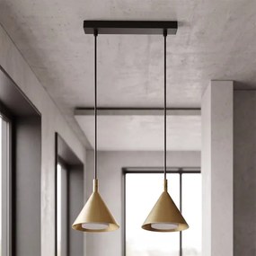 Brilagi - Lustră suspendată pe cablu CONE DOUBLE 2xGX53/15W/230V auriu
