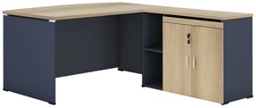Birou Lotus Oak, Antracit 180x160x75 cm