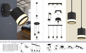 Plafoniera cu 2 Spoturi directionabile metal negru LUCERO