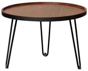 Masuta de cafea, rotunda, din lemn de tec, Edge