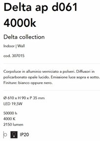 Aplica LED iluminat ambiental Delta ap d061 4000k