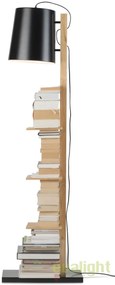 Lampadar chic cu rafturi pentru carti, CAMBRIDGE negru CAMBRIDGE/F/B
