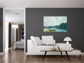 Tablou - Alfred Sisley, The Banks of the Oise, reproducere (90x60 cm)