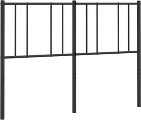 vidaXL Tăblie de pat de schimb metalică, negru, 135 cm