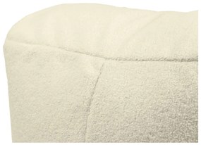Fotoliu bean bag crem cu tapițerie din țesătură bouclé Tube – SLOWDOWN