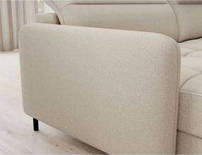 Colțar bej extensibil/cu spațiu de depozitare cu tapițerie din catifea (cu colț pe partea dreaptă/în formă de "U") Berrto – ELTAP