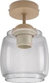 BRILAGI - LED lustră aplicată R GLASS 1xE27/60W/230V Ø 26 cm bej/gri fumuriu