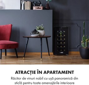 Klarstein Bellevin 18 Uno, răcitor de vinuri, 52 de litri, 11 - 18 ° C, o zonă