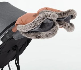 Mănuși pentru cărucior PETITE&MARS FURRY Pastel Peach