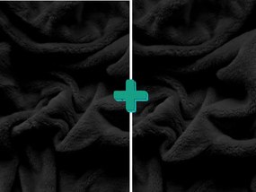 2x Cearsaf Cocolino microplus cu elastic SOFT 90x200 cm negru