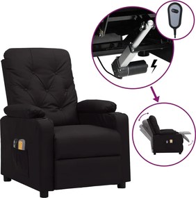 vidaXL Fotoliu de masaj electric, negru, piele ecologică