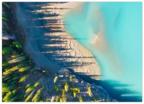 Tablou pe sticlă - Vedere la lac (70x50 cm)