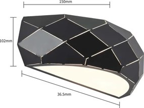 Aplică de perete REUS 1xE27/40W/230V neagră