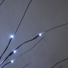 HOMCOM Arbore luminos LED - decorațiune luminoasă alb cald - 96 LED-uri - uz interior - 150 cm - decorațiune de Crăciun cameră casă maro | Aosom Romania