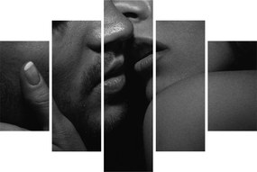 Tablou - Sărutul, fotografie alb-negru (150x105 cm)