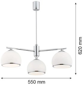 Lustră pe tijă MARBELLA 3xE27/15W/230V crom lucios Argon 1487