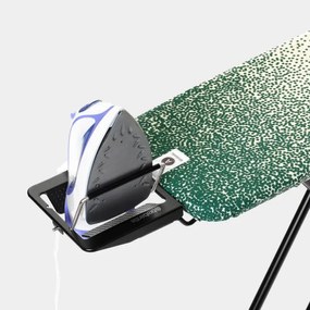 Masa de calcat Brabantia A 1008891, 110x30 cm, 7 pozitii de reglare, Suport fier de calcat, Galben/Verde
