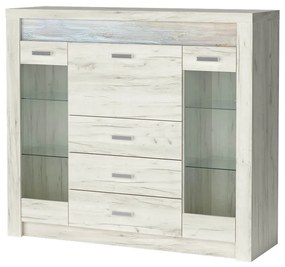 Vitrină Indie 08 (cu iluminat LED) (craft alb). 1057774