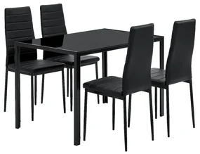Juskys Set de sufragerie Dalya - negru