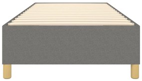 Cadru de pat box spring, gri inchis, 90x190 cm, textil Morke gra, 35 cm, 90 x 190 cm