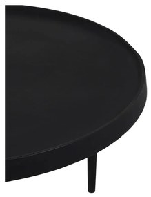 Măsuțe de cafea negre 2 buc. rotunde ø 75 cm Tobias – Light &amp; Living