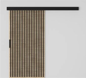 Ușă glisantă Perion – 106x1.6x205 cm – Sonoma / Negru