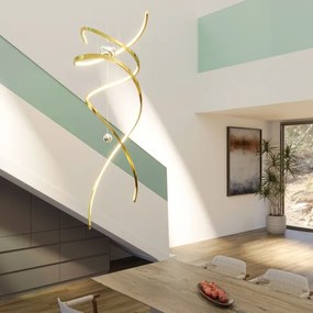 Lustră LED dimabilă pe cablu MAXLIGHT P0427D RITZ LED/100W/230V d. 60 cm CRI 90 auriu