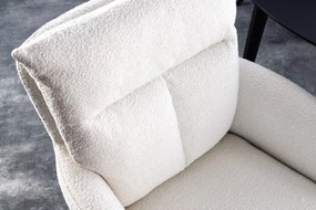 Set 2 scaune pivotante Big George, boucle alb