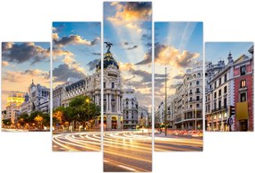 Tablou - Calle Gran Vía, Madrid, Spania (150x105 cm)