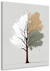 Tablou copac multicolor minimalist