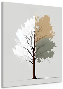 Tablou copac multicolor minimalist