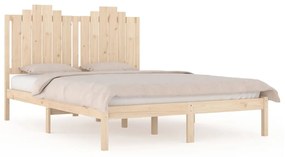 3103758 vidaXL Cadru de pat, 140x190 cm, lemn masiv de pin