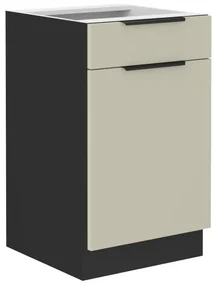 Dulap de bucătarie inferior Arikona 50 D 1F 1S BB (cașmir + negru). 1097033