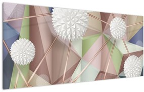 Tablou - 3D abstract culori pastel (120x50 cm)