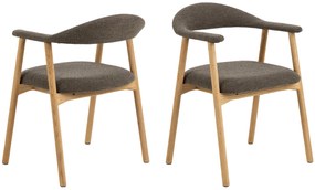 MAZZONI EXPORT ADELE Maro Taupe (țesătură Monza 40)/cadru Stejar Natural - SCAUN DIN LEMN BOUCLÉ PENTRU SALON SUFRAGERIE BUCĂTĂRIE RETRO