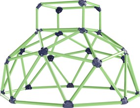 AIYAPLAY Cupolă de Cățărat pentru Copii 3-8 Ani, pentru Interior și Exterior, cu Margini Netede, din Plastic, 182,5x182,5x119 cm, Verde și Violet | Aosom Romania