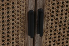 Comoda, natur, din lemn de bayur si rattan, Seraphine