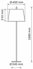 Lampadar ELENA 1xE27/20W/230V alb